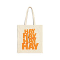 Needle In A Hay Stack Cotton Canvas Tote Bag - typography tote bag by Typefarce