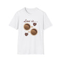 Love Is… Coffee T-Shirt - funny typography t-shirt by Typefarce