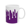 Purple Drips Coffee Mug - funny typography mug by Typefarce