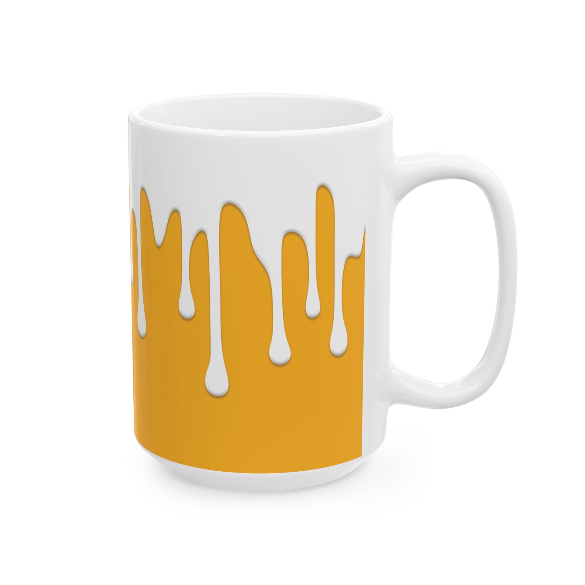 Yellow Drips Coffee Mug, (11oz, 15oz)
