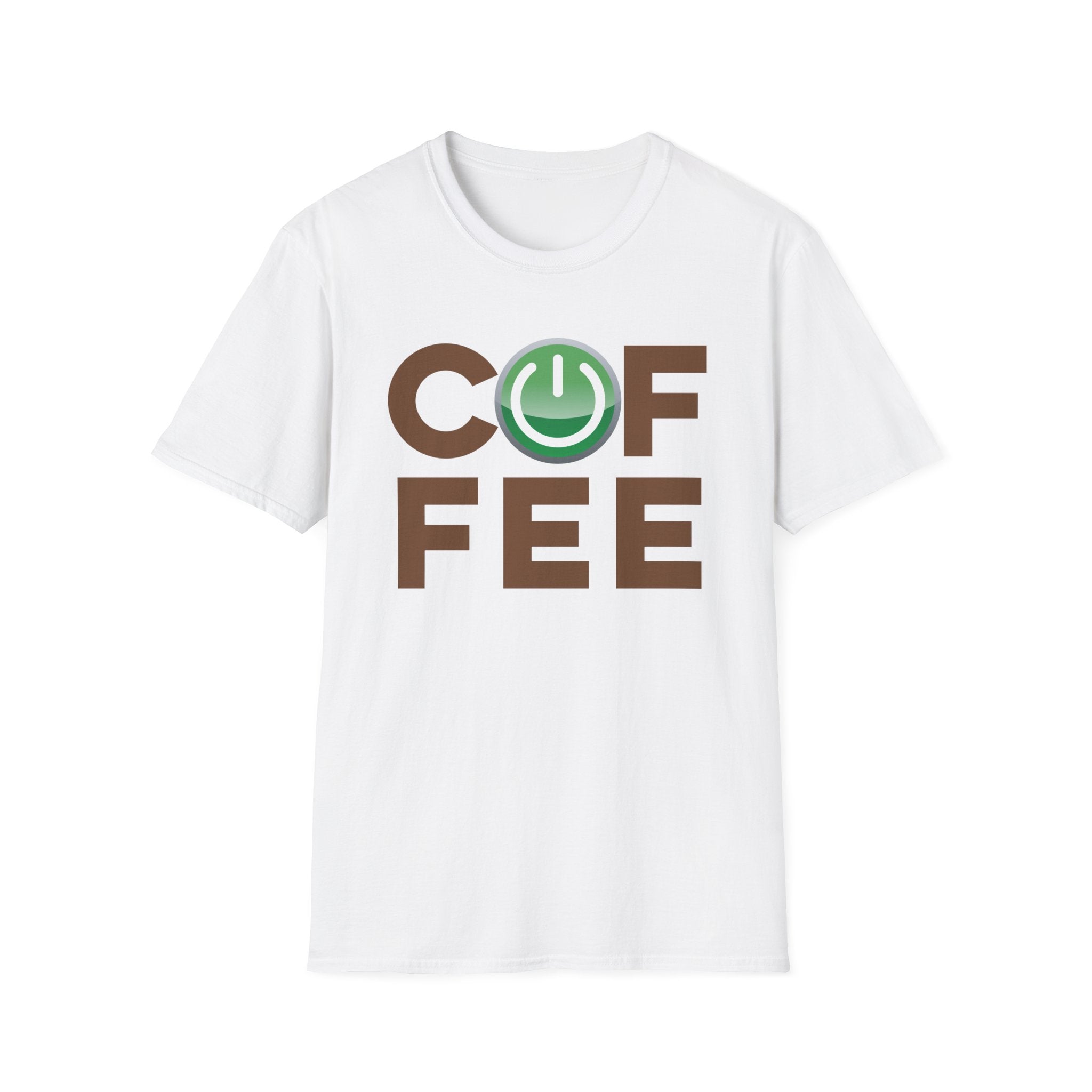 Switched On To Coffee 2 T-Shirt - funny typography t-shirt by Typefarce