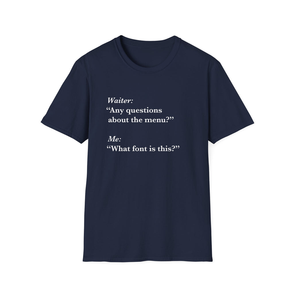 Menu Font T-Shirt