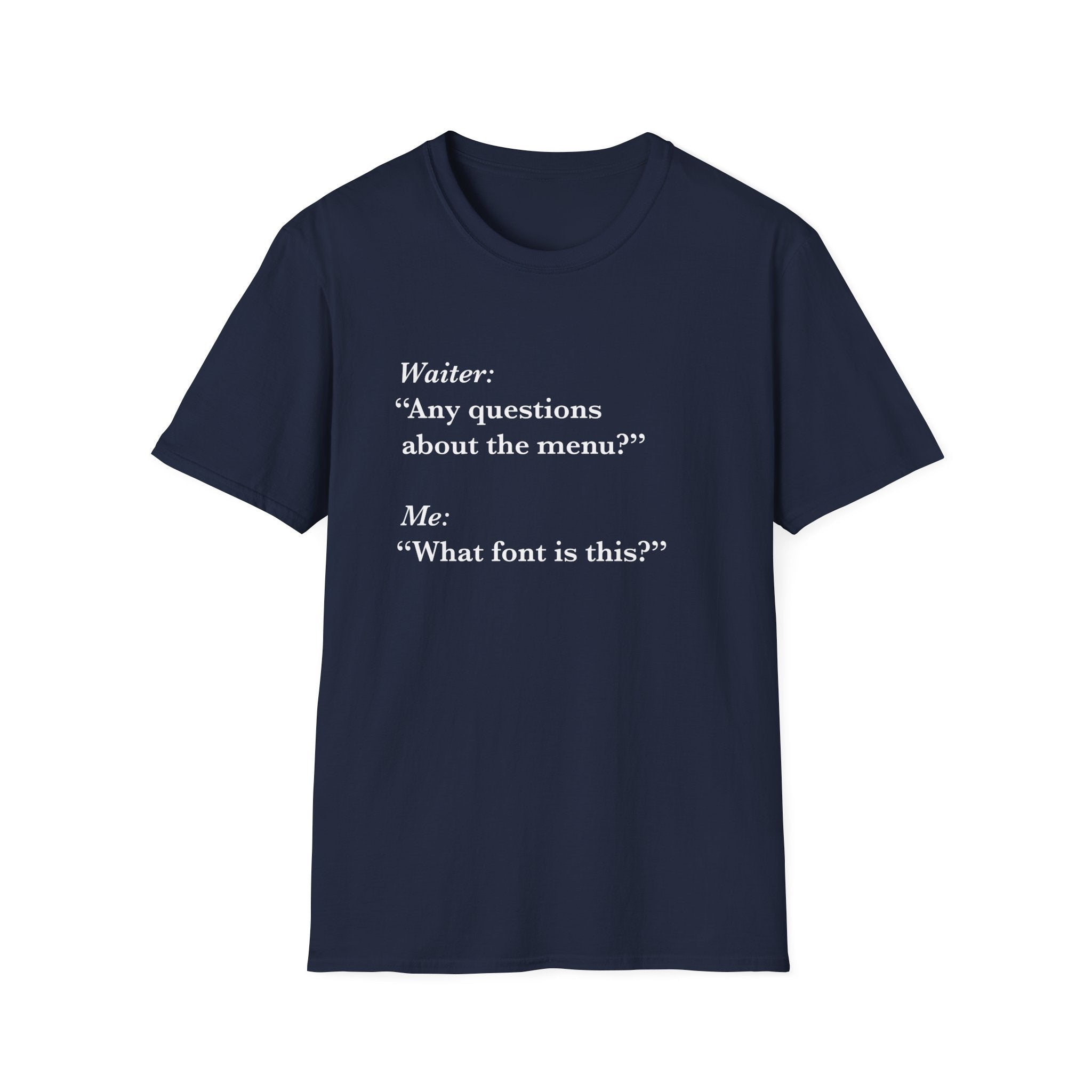 Menu Font T-Shirt