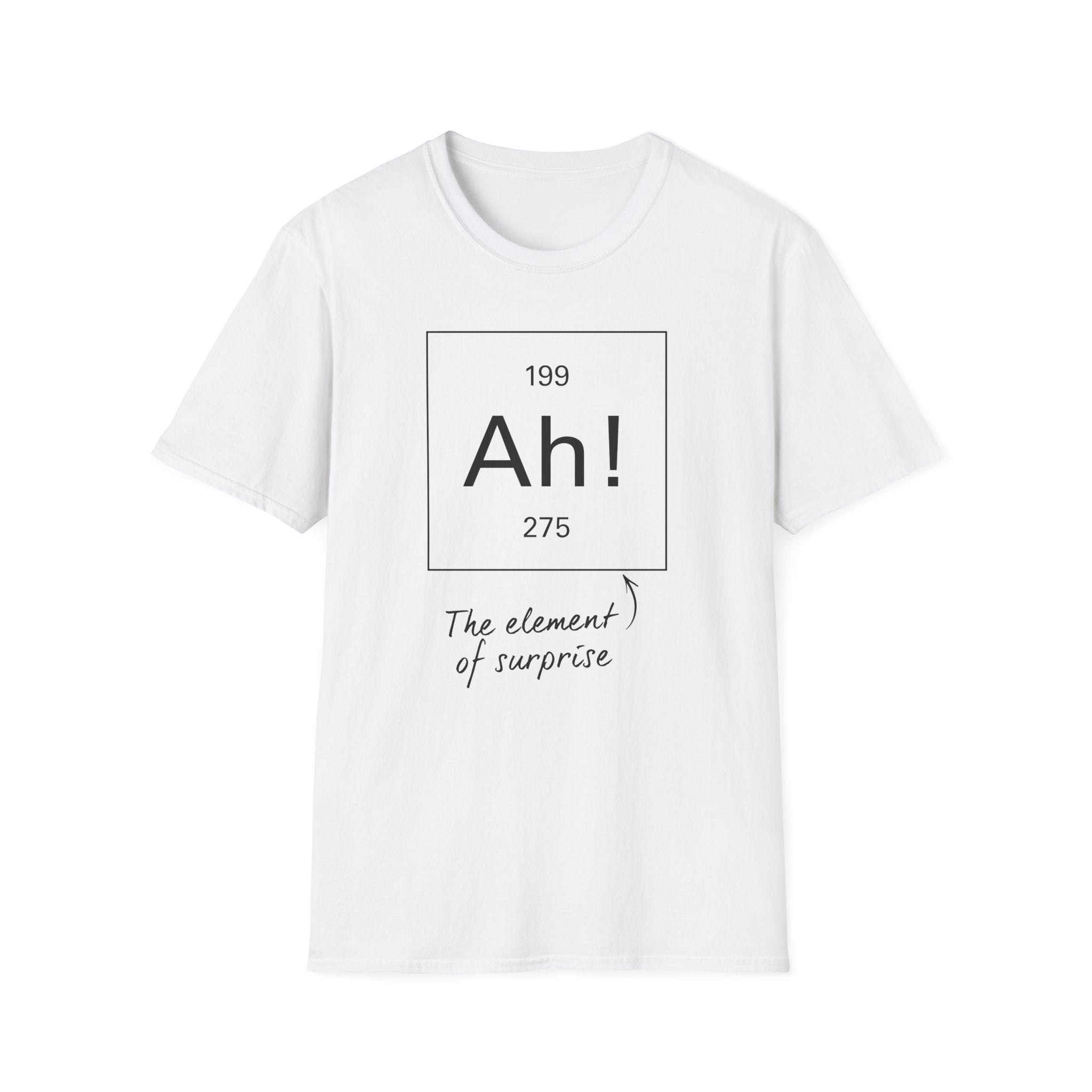 The Element Of Surprise T-Shirt - funny typography t-shirt by Typefarce