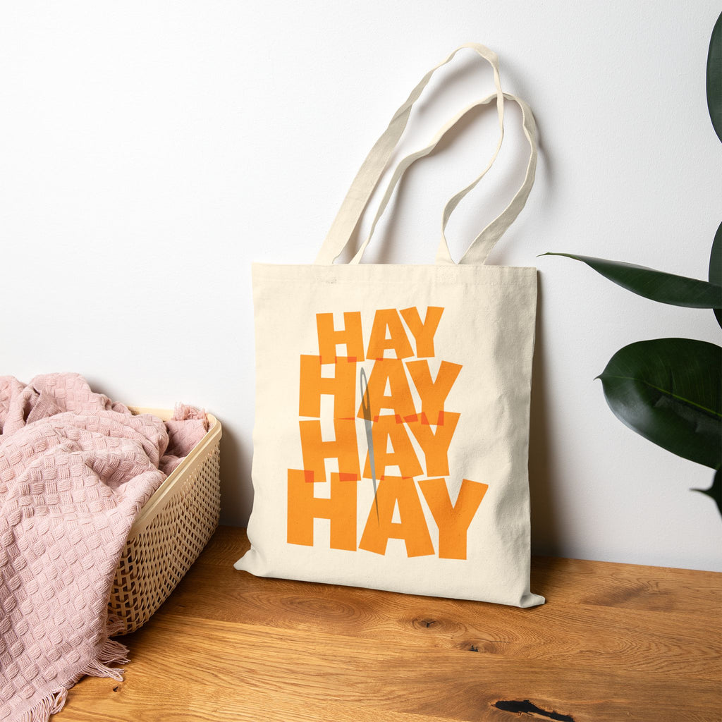 Needle In A Hay Stack Cotton Canvas Tote Bag