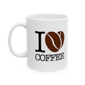 I Love Coffee Mug - funny typography mug by Typefarce