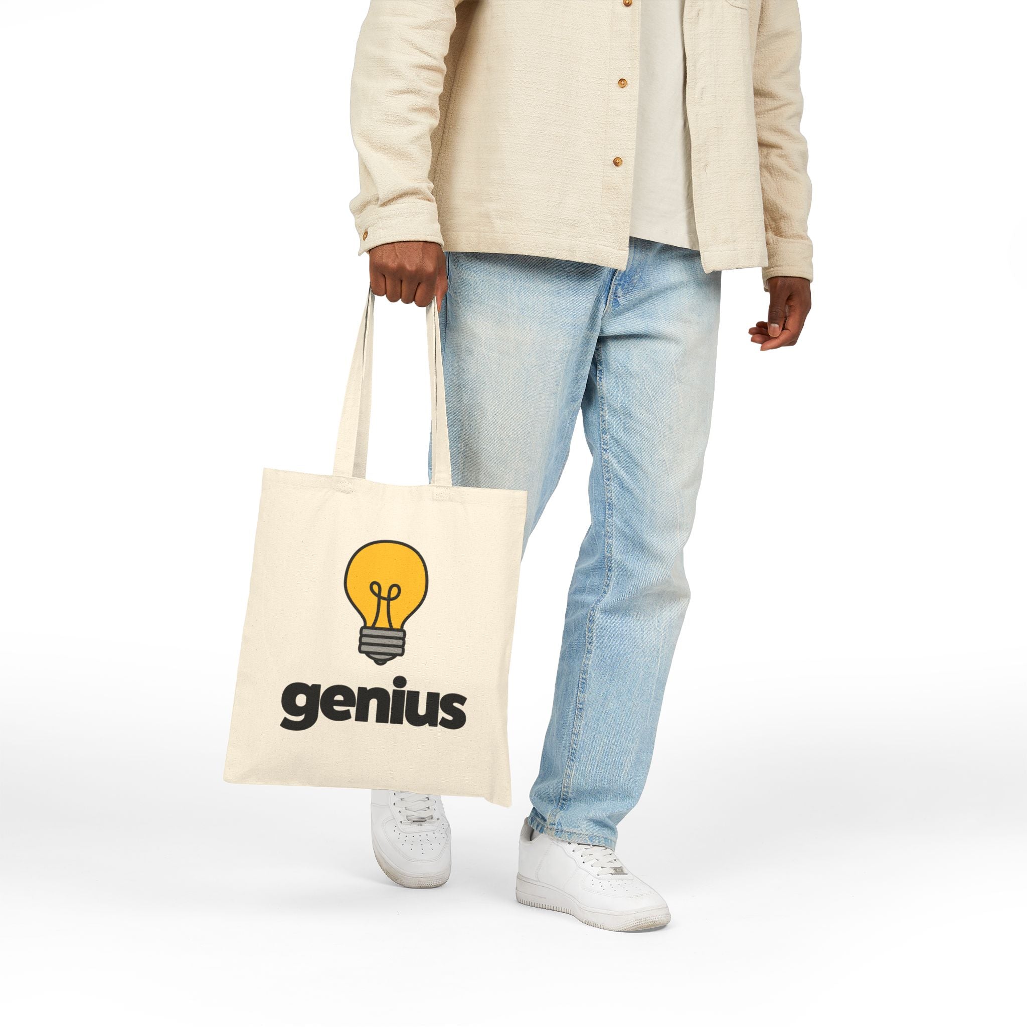 Genius Cotton Canvas Tote Bag