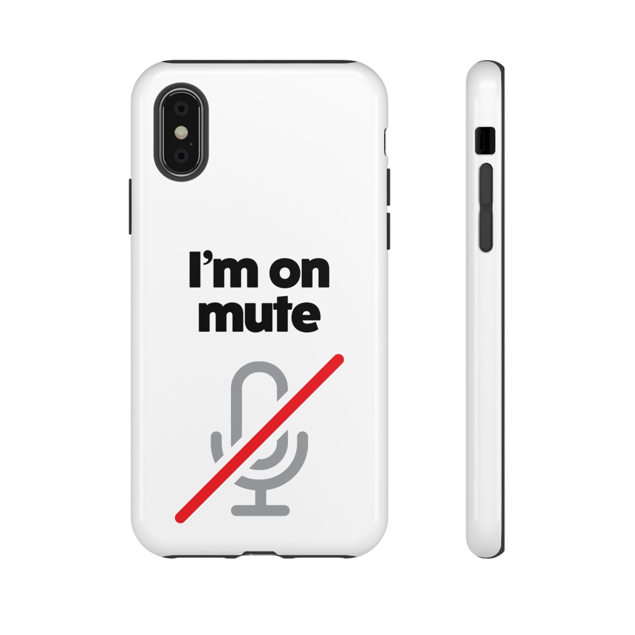 I'm On Mute Tough Cases - funny typography gift by Typefarce