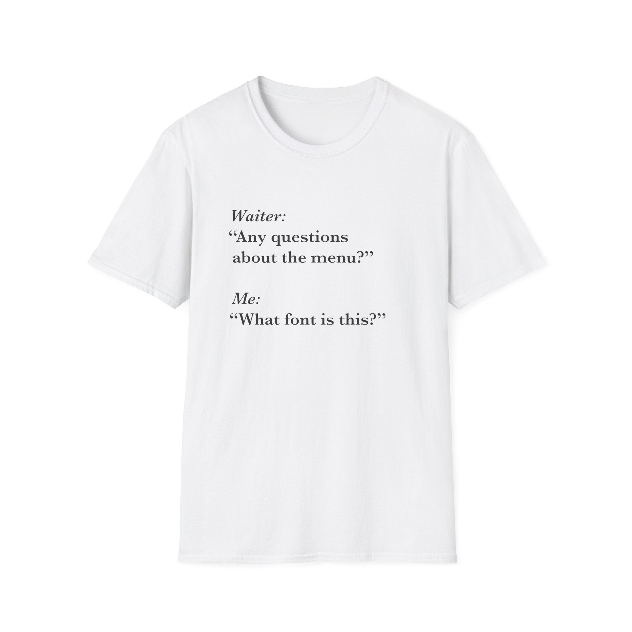 Menu Font T-Shirt