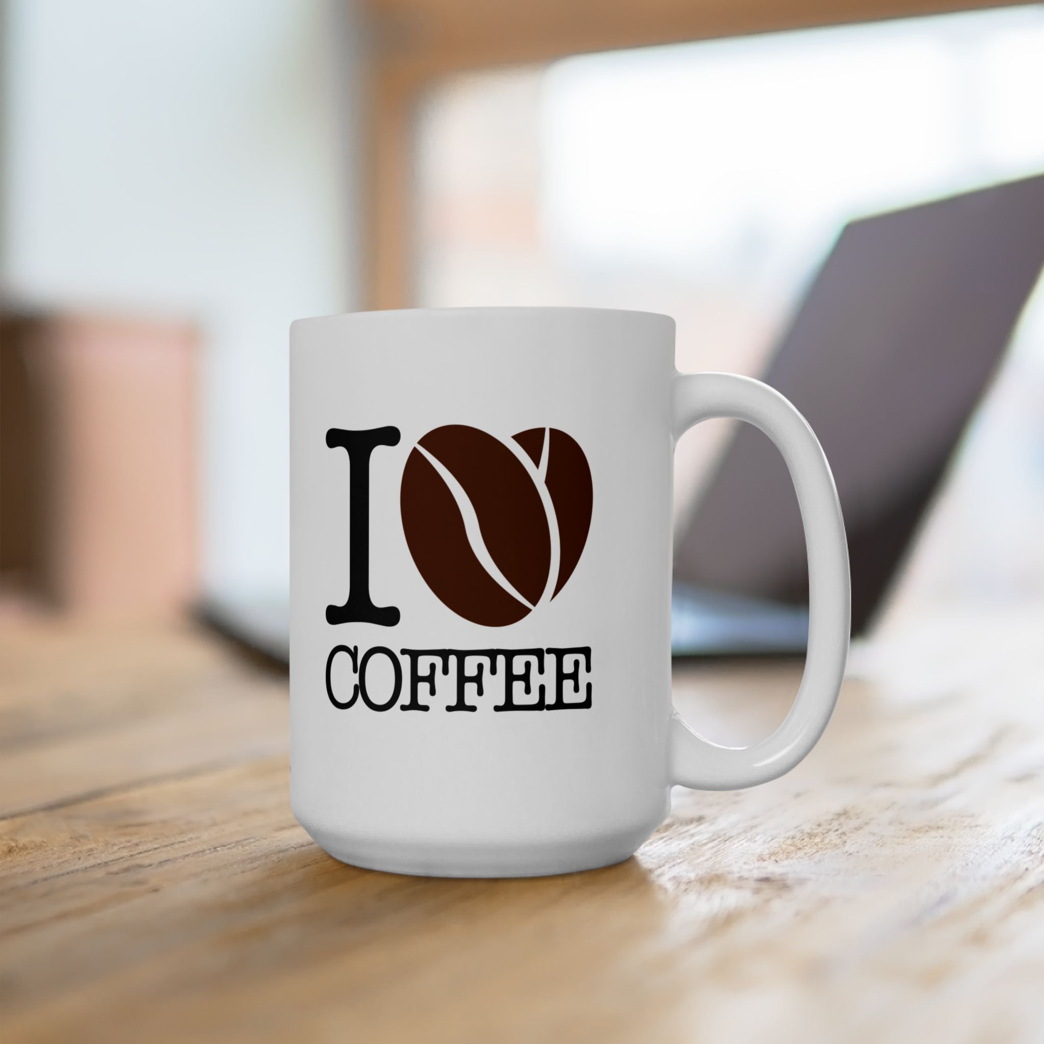 I Love Coffee Mug, (11oz, 15oz)