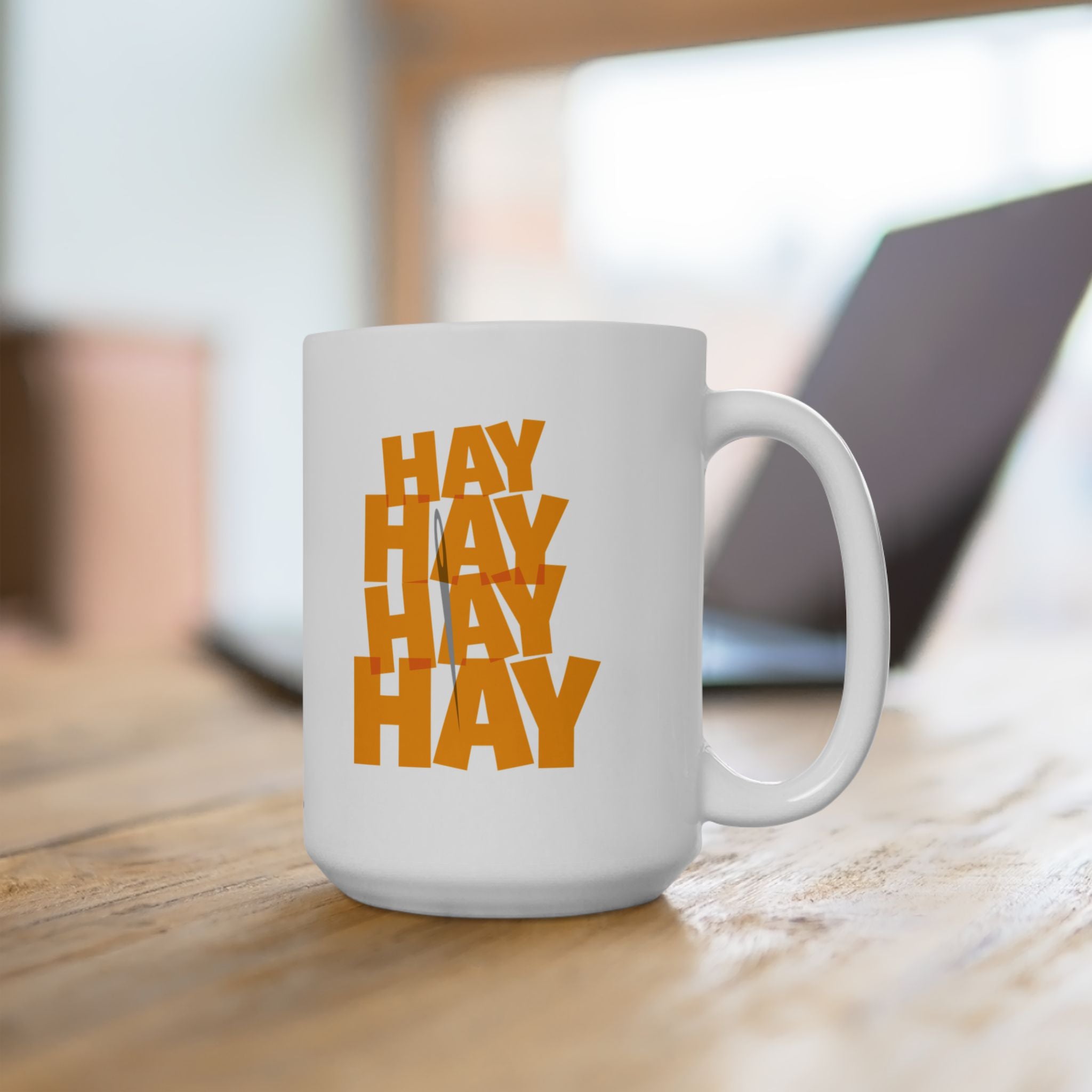 Needle In A Hay Stack Ceramic Mug, (11oz, 15oz)