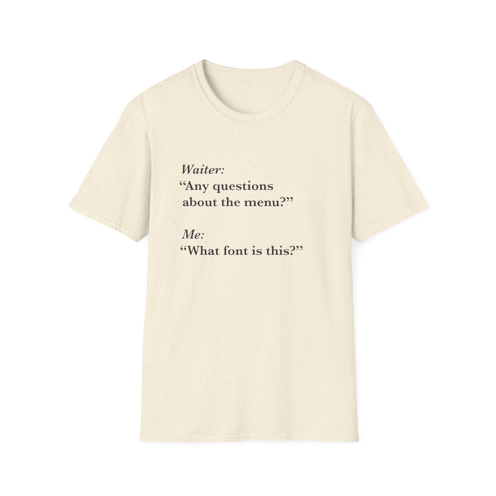 Menu Font T-Shirt