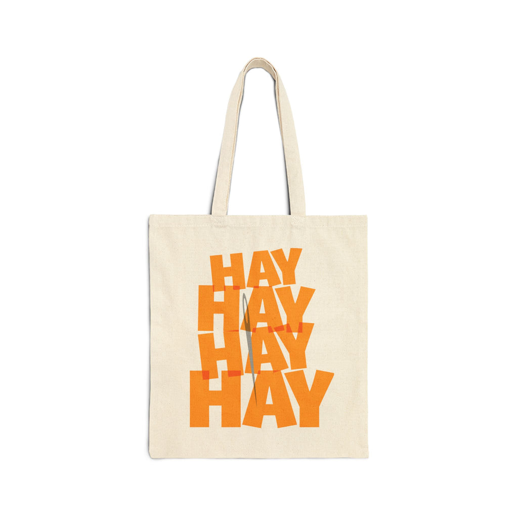 Needle In A Hay Stack Cotton Canvas Tote Bag
