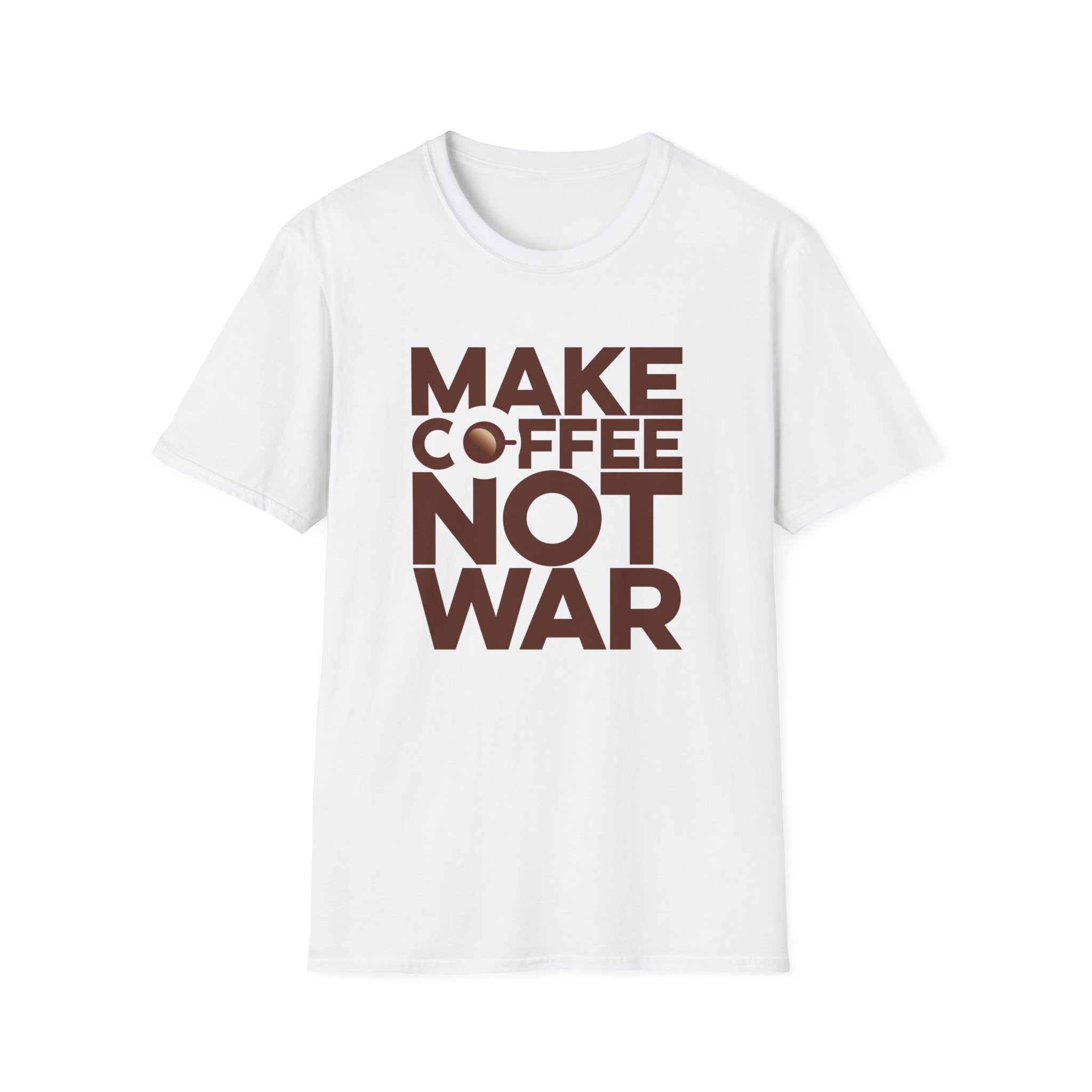 Make Coffee Not War T-Shirt - funny typography t-shirt by Typefarce