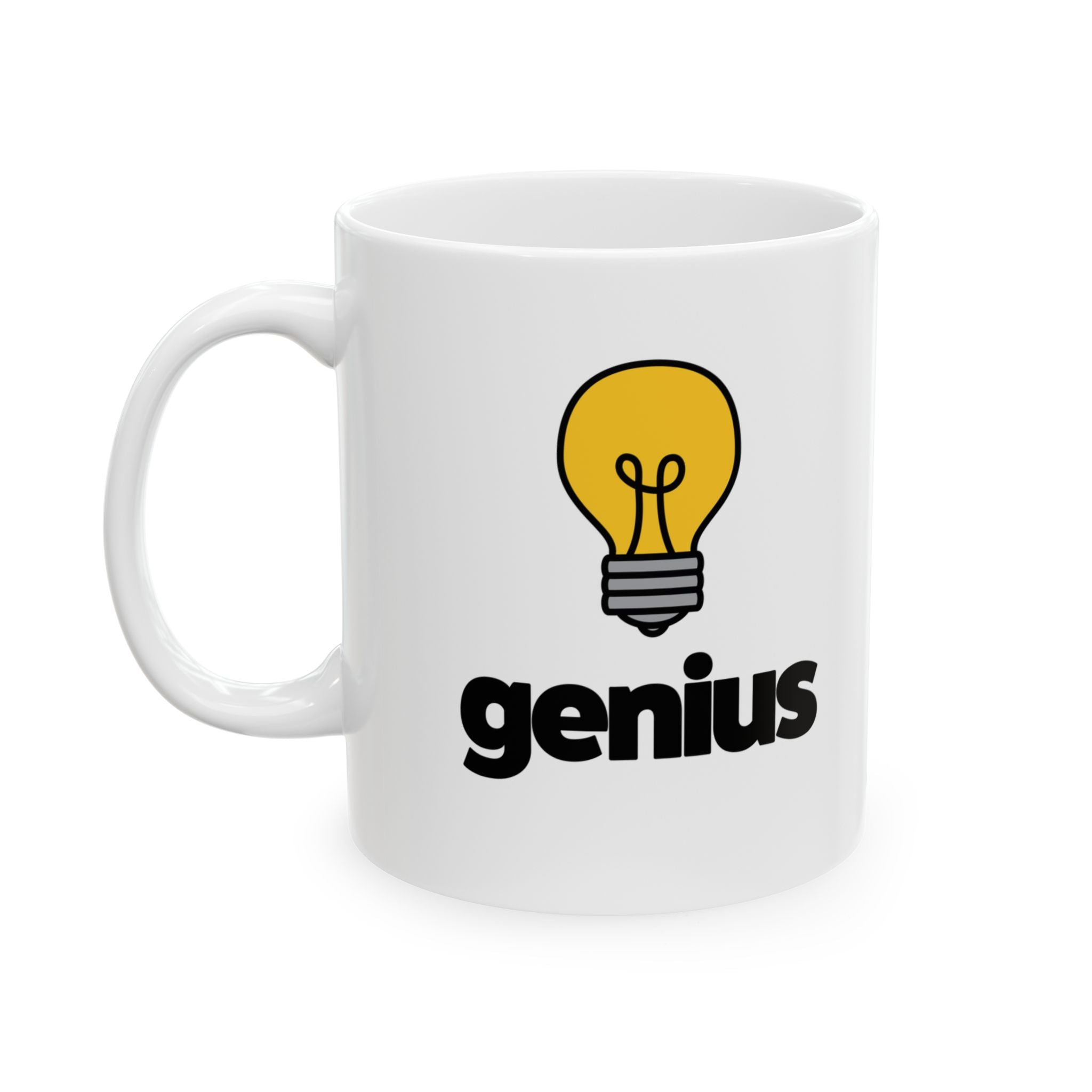 Genius Mug - funny typography mug by Typefarce