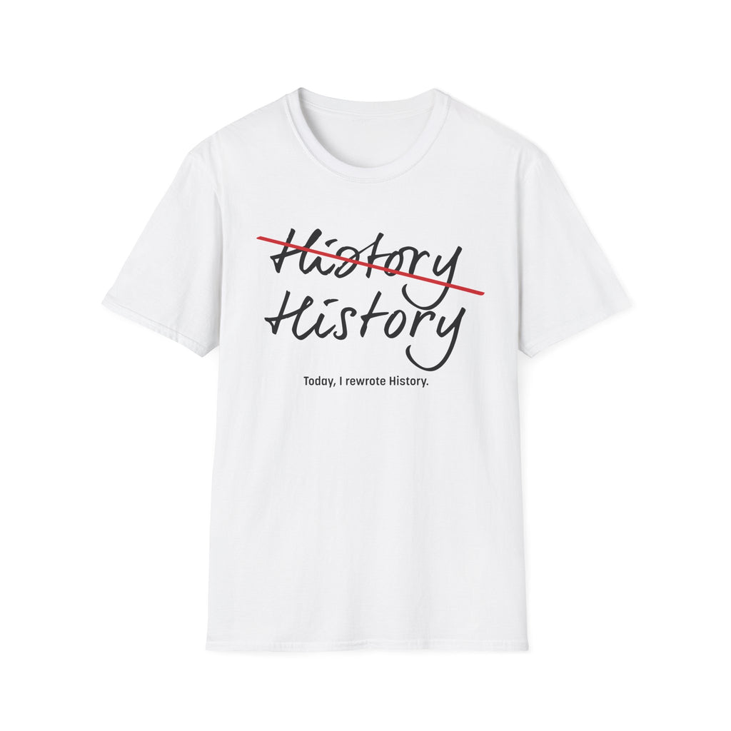 Rewrite History T-Shirt - funny typography t-shirt by Typefarce