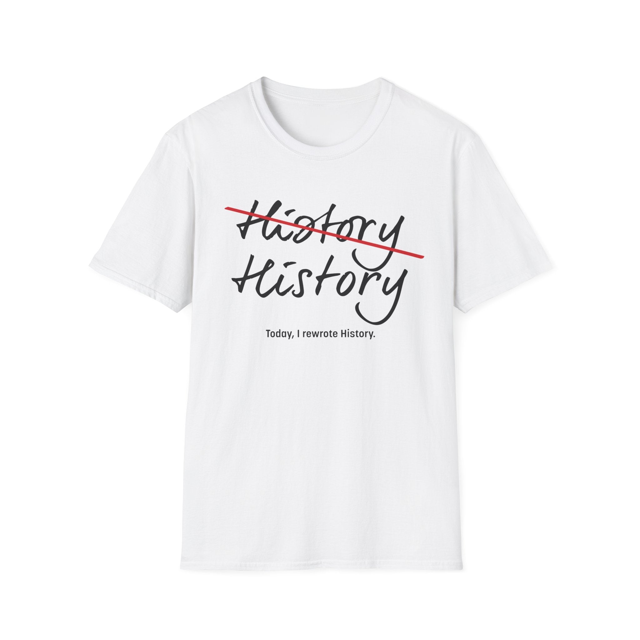 Rewrite History T-Shirt - funny typography t-shirt by Typefarce