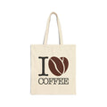 I Love Coffee Cotton Canvas Tote Bag - typography tote bag by Typefarce