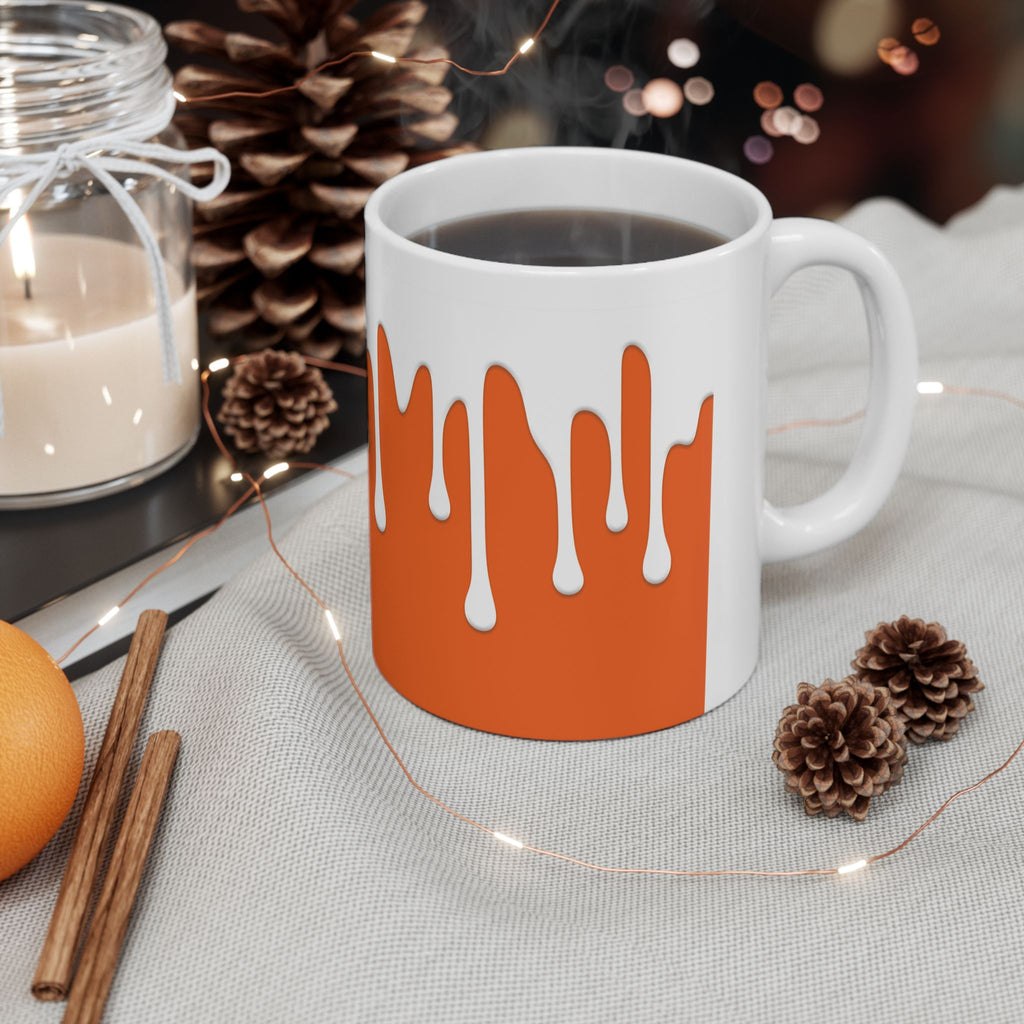 Orange Drips Coffee Mug, (11oz, 15oz)