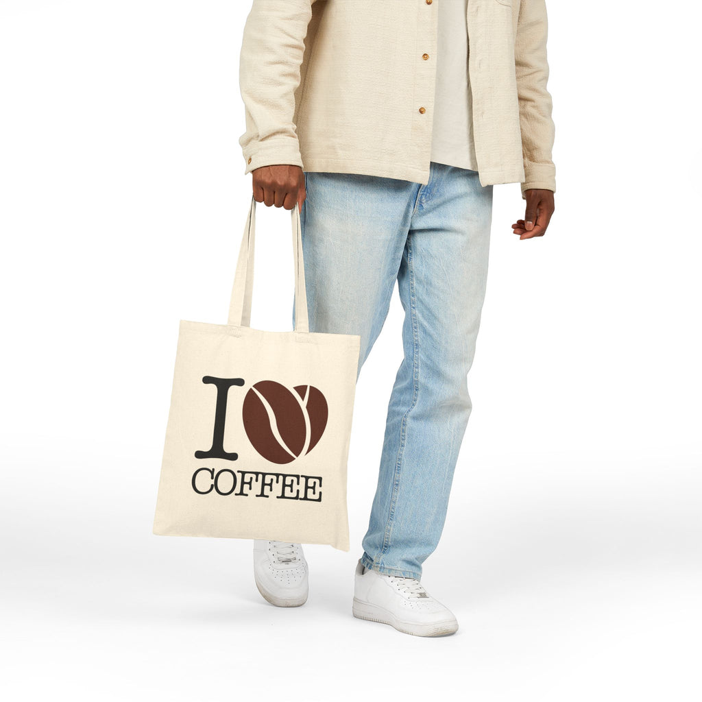 I Love Coffee Cotton Canvas Tote Bag