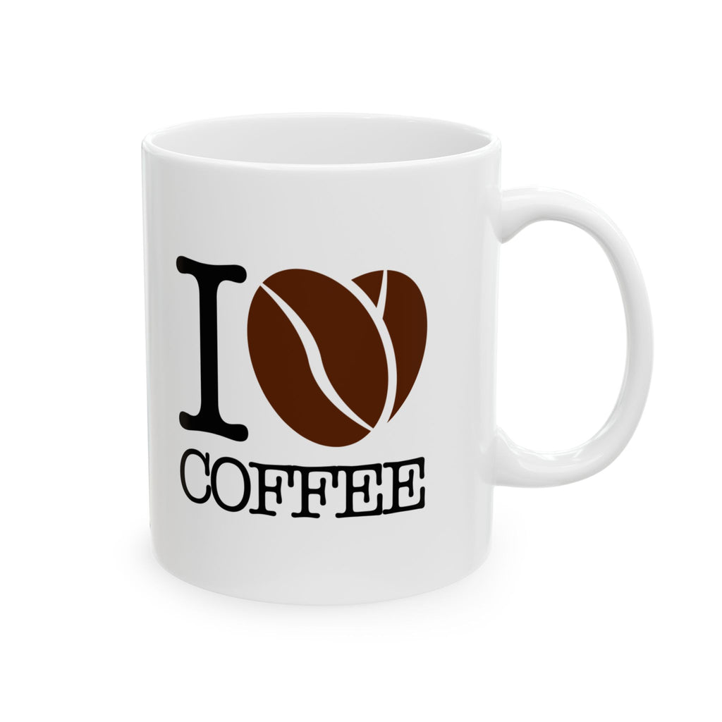 I Love Coffee Mug, (11oz, 15oz)