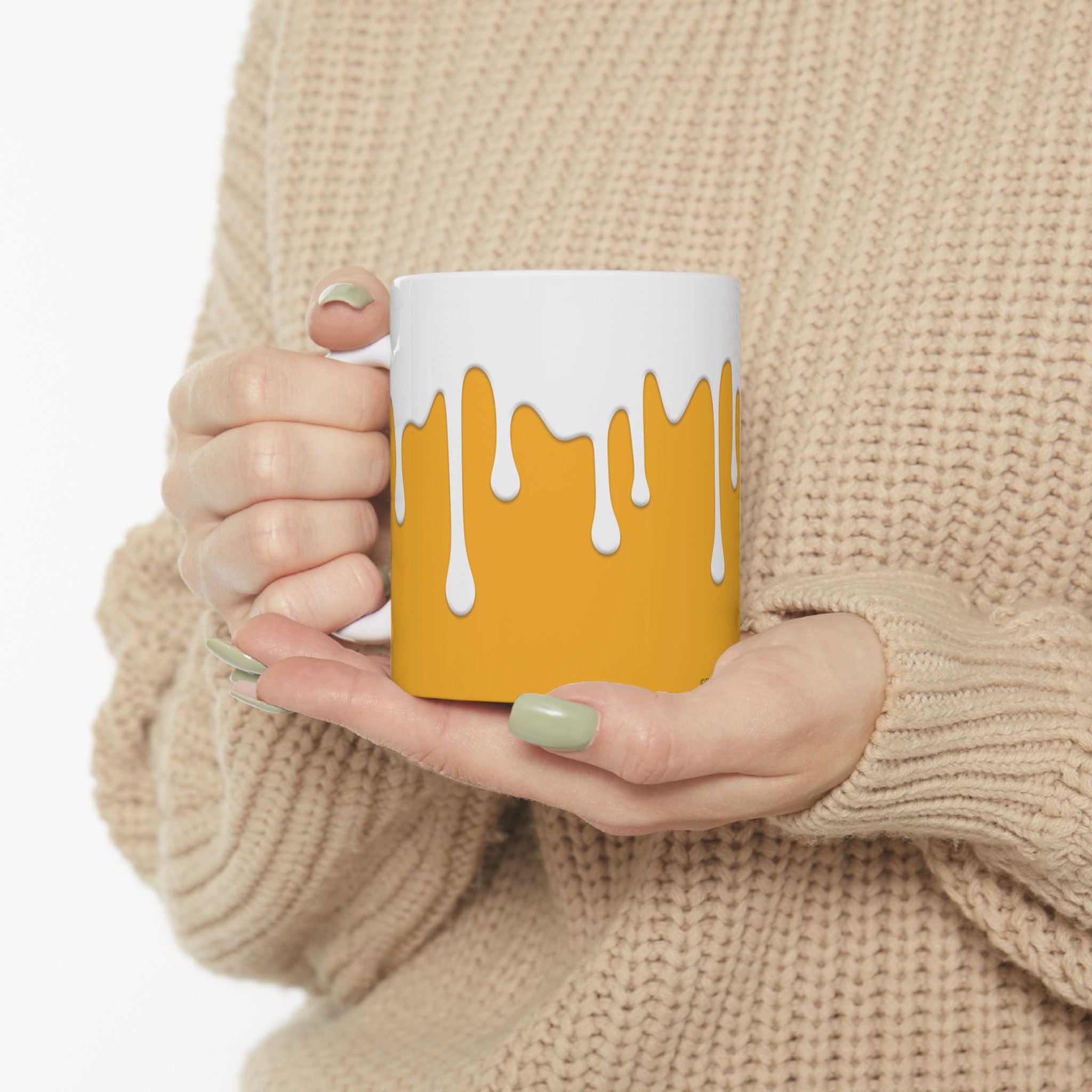 Yellow Drips Coffee Mug, (11oz, 15oz)