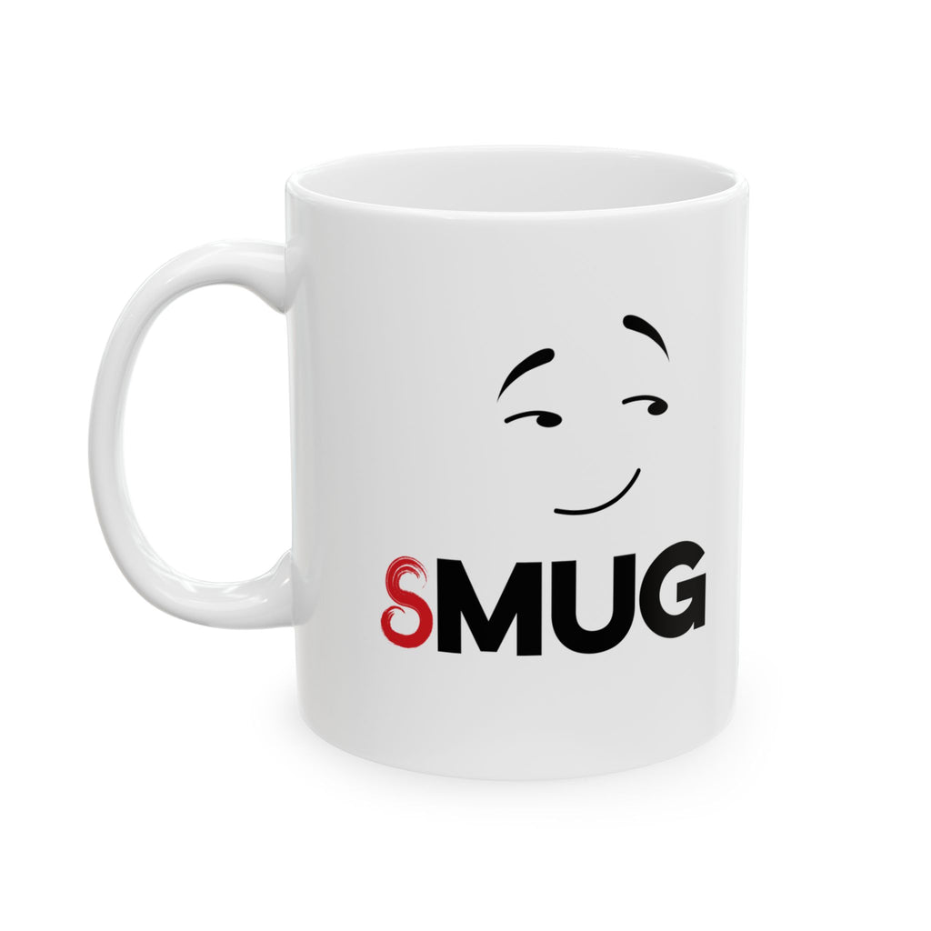 Smug Mug - funny typography mug by Typefarce