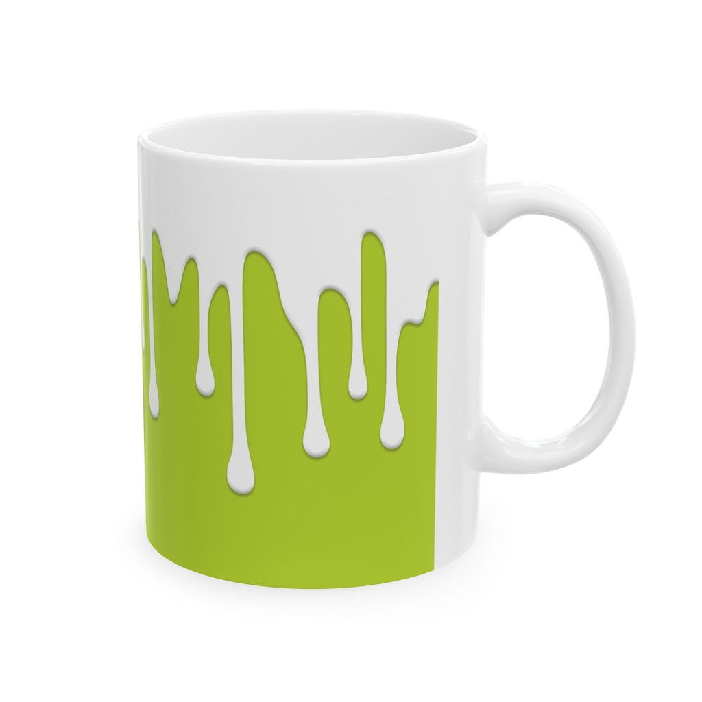 Green Drips Coffee Mug, (11oz, 15oz)